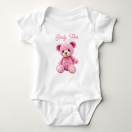 Body Para Bebê Lindo Conjunto de Bebê Crochê Rosa Personalizado