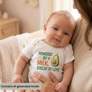 Body Para Bebê Lindo Energizado pelo Leite Alimentado pelo Amor A
