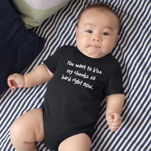 Body Para Bebê Lindo Engraçado Você Quer Beijar Minhas Bochechas