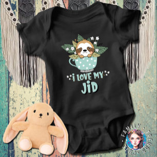 Body Para Bebê Lindo Kawaii Floral de Guaxinim Eu Amo Meu Jid