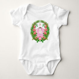 Body Para Bebê Lindo Monograma Floral Botânico Verde com Foto Per
