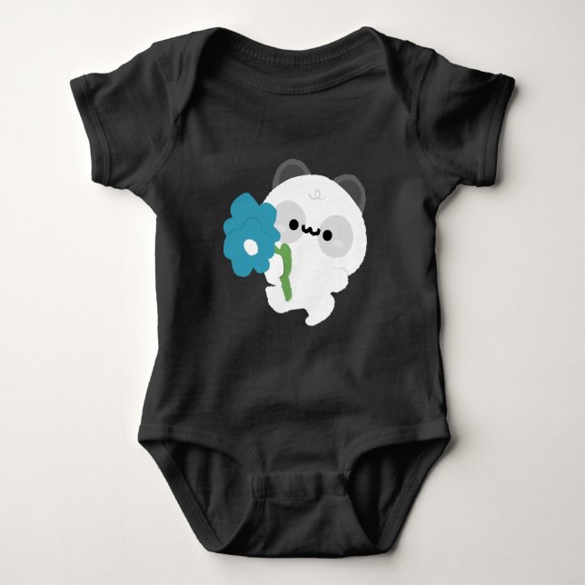 Body Para Bebê Lindo Panda Romântico (Frente)