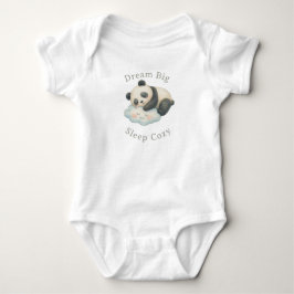 Body Para Bebê Lindo Panda Sonolento na Nuvem Aquarela