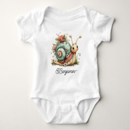 Body Para Bebê Lindo Pequeno Caracol