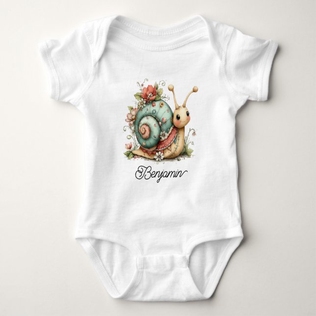Body Para Bebê Lindo Pequeno Caracol (Frente)