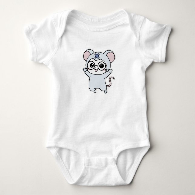 Body Para Bebê Lindo ratinho adorável (Frente)