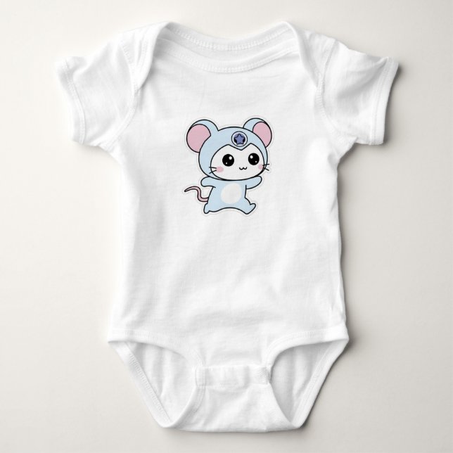 Body Para Bebê Lindo ratinho adorável  (Frente)