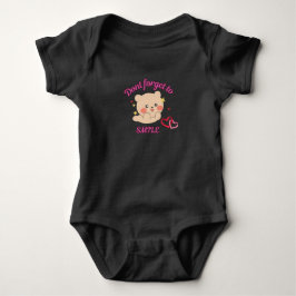 Body Para Bebê Lindo Ursinho Não Esqueça De Sorrir Bodysuit De Be