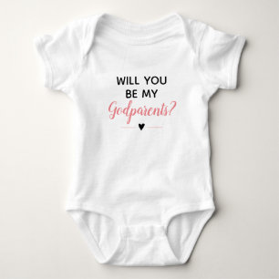 Body Para Bebê Lindos Pink Você Será Meu Padrinho