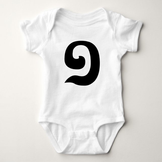 Body Para Bebê Língua Khmer Cambojana Número 1 / Um / ១ (Muj) (Frente)