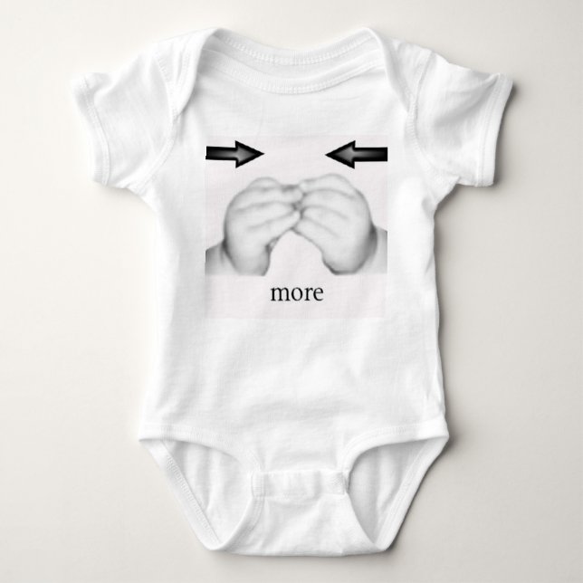 Body Para Bebê linguagem gestual mais infantil do bebê do creeper (Frente)