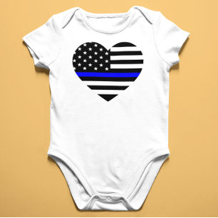 Body Para Bebê Linha Azul Fino - Bandeira Americana
