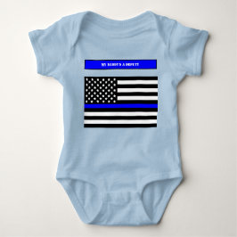 Body Para Bebê [Linha Azul Fino] De volta ao policial Azul SVG