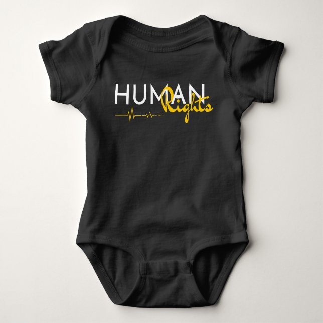 Body Para Bebê Linha de vida dos direitos humanos (Frente)