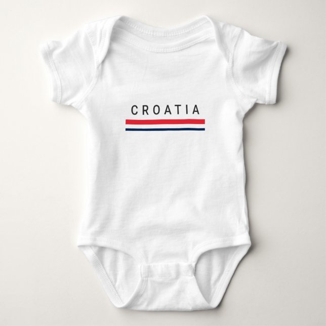 Body Para Bebê Linhas da Croácia (Frente)