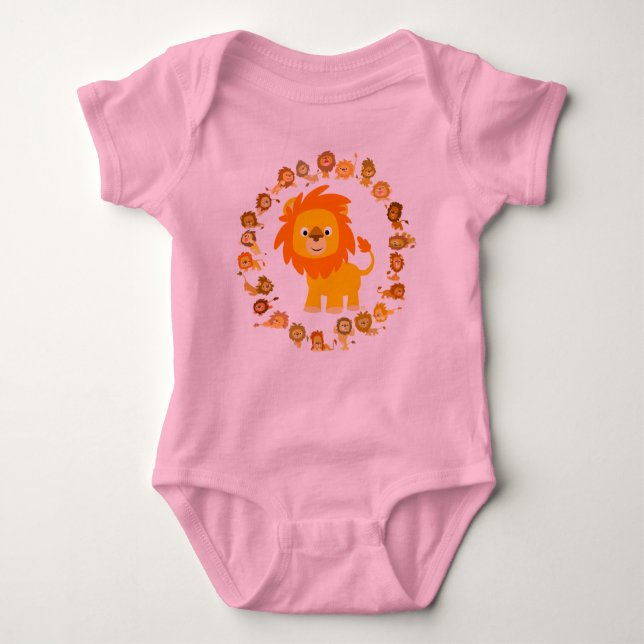 Body Para Bebê Lion Mandala Baby (Frente)