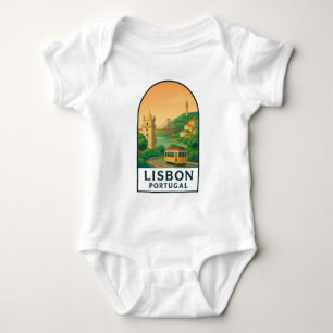 Body Para Bebê Lisboa Vintage Portugal – Cidade de Viagem Retro