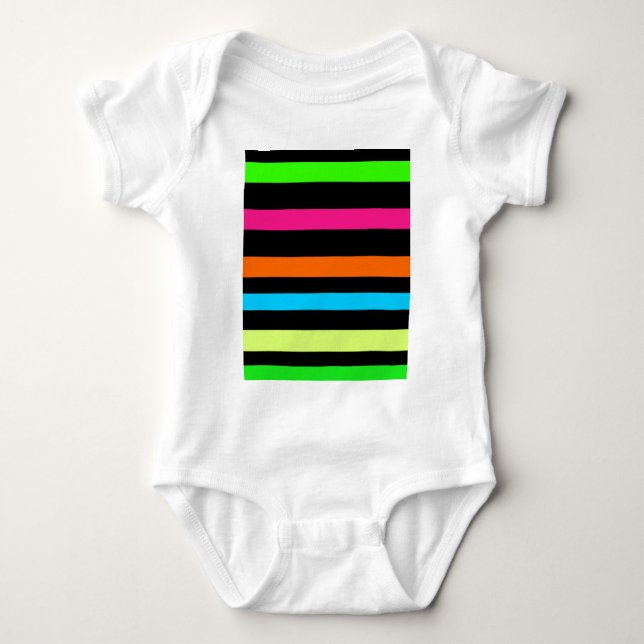 Body Para Bebê Listras de neon (Frente)