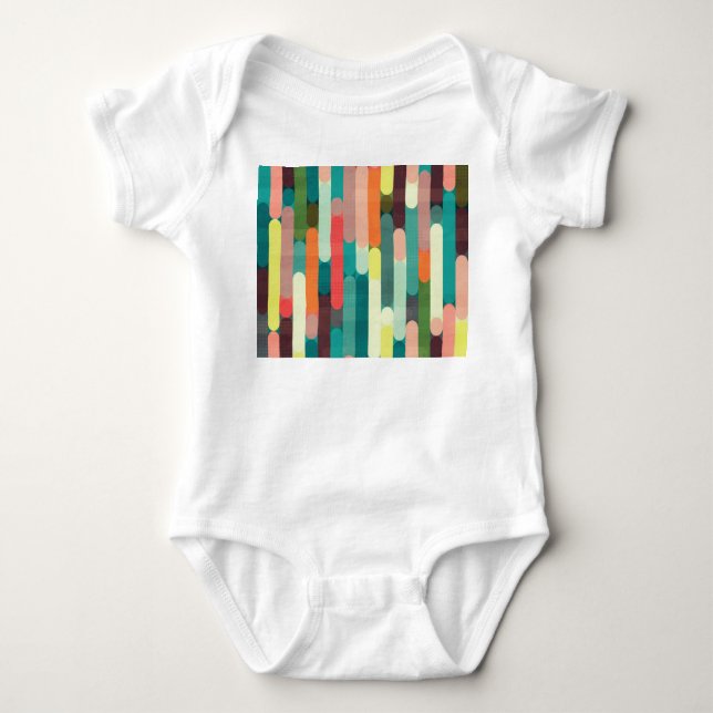 Body Para Bebê Listras retrorreflectoras: desenhe um padrão sem s (Frente)
