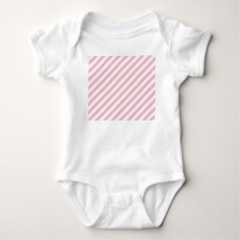 Body Para Bebê Listras Rosa e Branco