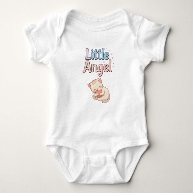 Body Para Bebê Little Angel Baby cat (Frente)