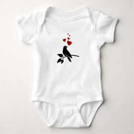 Body Para Bebê little bird with hearts