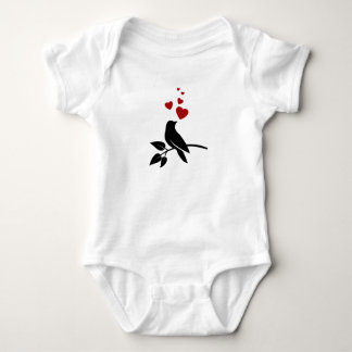 Body Para Bebê little bird with hearts