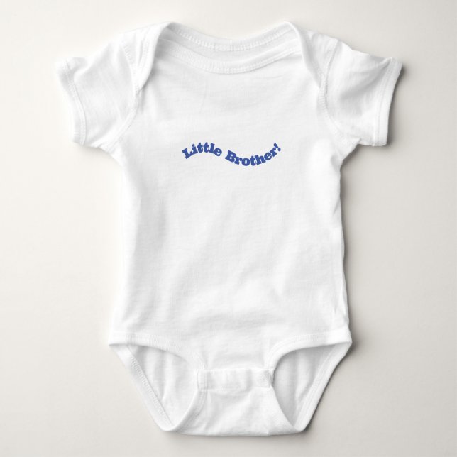 Body Para Bebê Little Brother New Baby Newborn Quote Baby Romper (Frente)