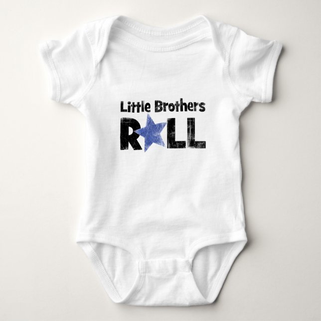 Body Para Bebê Little Brothers Roll (Frente)