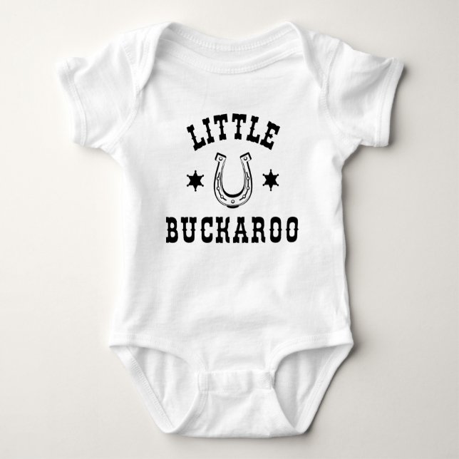 Body Para Bebê Little Buckaroo Western Themed Cowboy Rodeo (Frente)