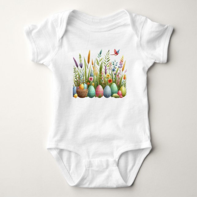 Body Para Bebê “Little Chick Easter Shirt – Baby & Toddler Tee” (Frente)