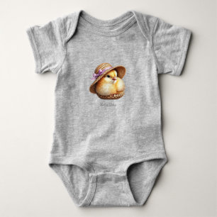 Body para Bebê Little Chick Pink Ribbon Baby