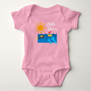 Body Para Bebê Little Diver with Jelly Fish - Baby Jersey Bodysui