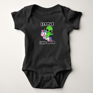 Body Para Bebê "Little Explorer" Alien Unicorn