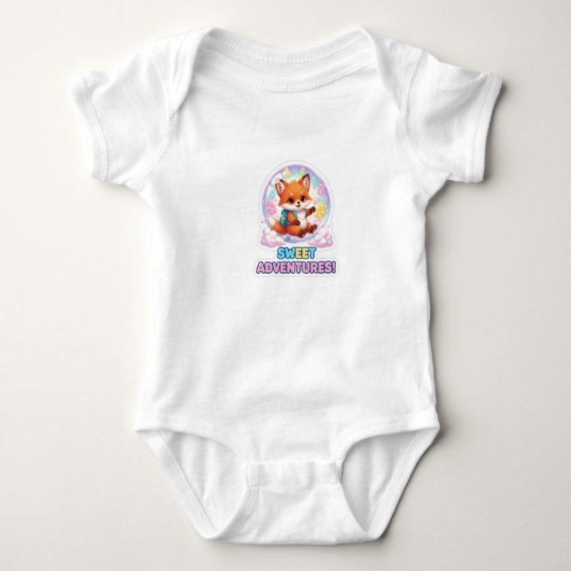 Body Para Bebê Little Hero Adventure - Cute Anime Superhero Baby  (Frente)