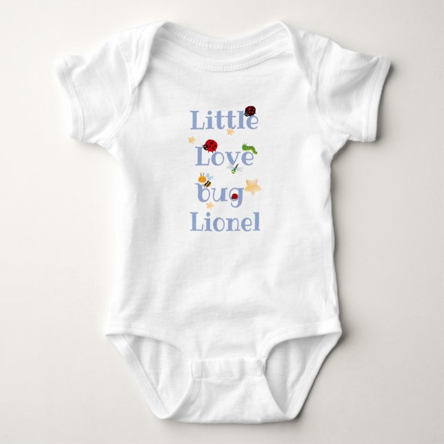 Body Para Bebê Little love bug - baby name (Frente)