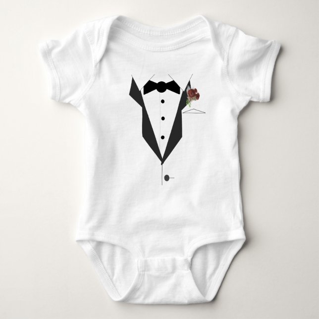Body Para Bebê Little Man Tuxedo (Frente)