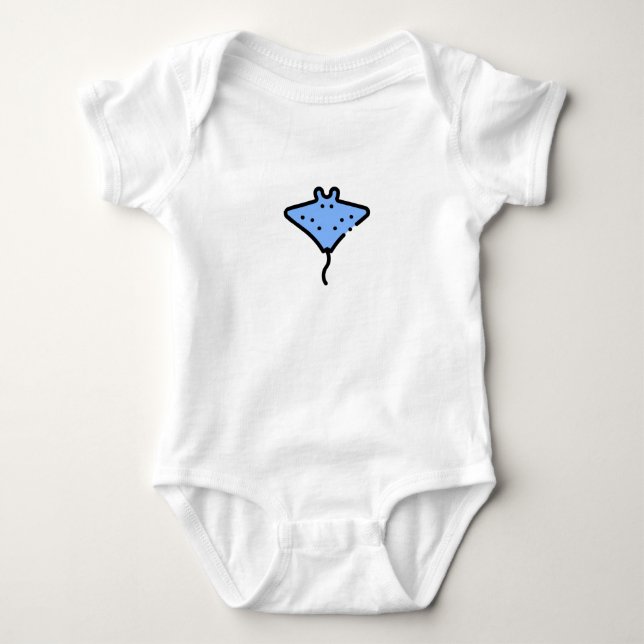 Body Para Bebê Little Manta Ray (Frente)