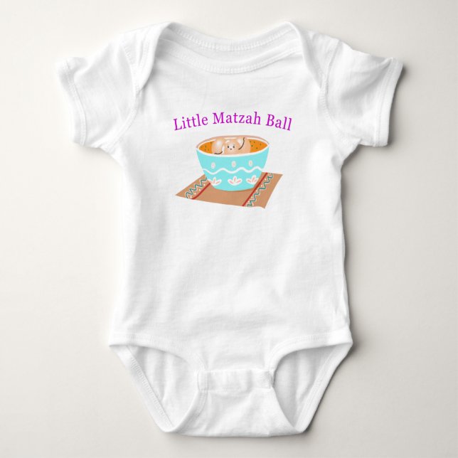 Body Para Bebê Little Matzah Ball Baby Bodydress (Frente)