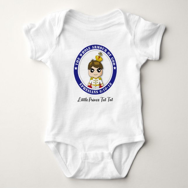 Body Para Bebê Little Prince Tat Baby Jersey Bodydress (Frente)