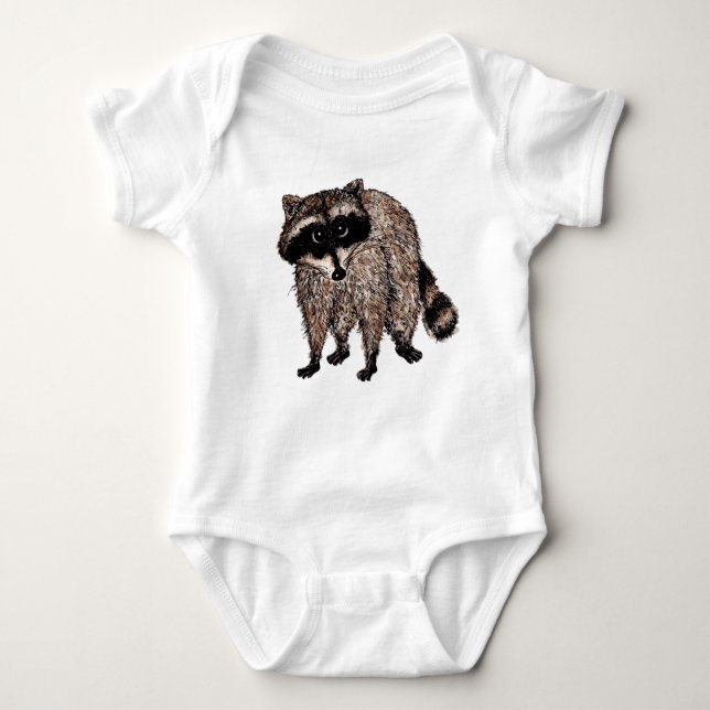 Body Para Bebê Little Raccoon (Frente)