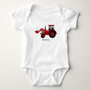 Body Para Bebê Little Red Trator