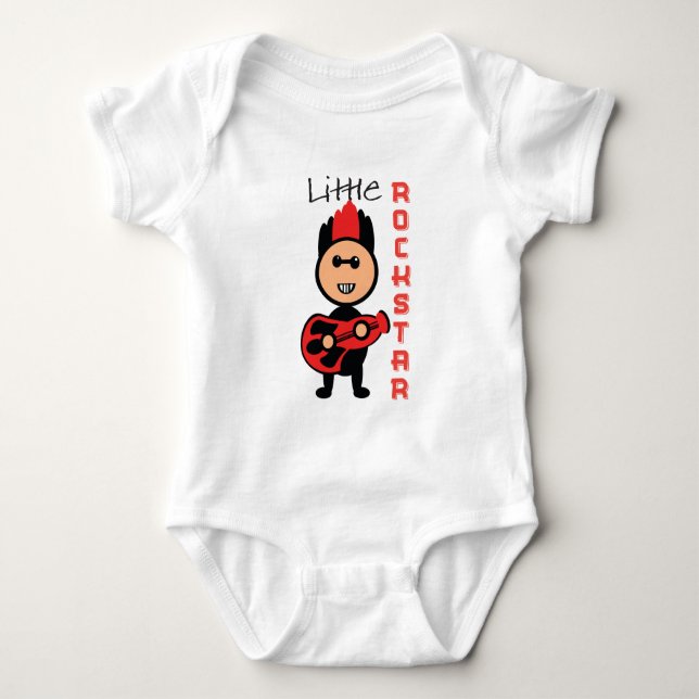 Body Para Bebê "Little Rockstar" (Frente)