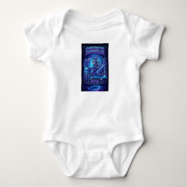 Body Para Bebê Little Star Gazer: Vibrant Nebula Space Baby Outfi (Frente)