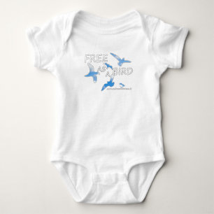Body Para Bebê Livre como um Pássaro