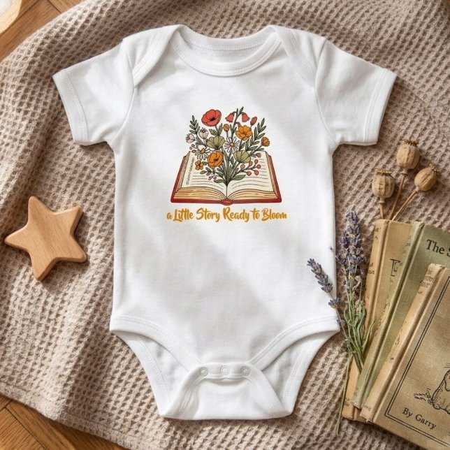 Body Para Bebê Livro Com Flores Silvestres (Presente de Recém-Nas (cute baby clothes for girls)