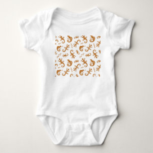 Body Para Bebê Lizards Chameleons: Design de padrão sem costura.
