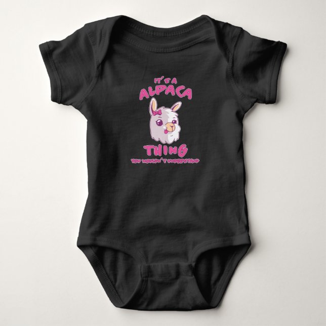 Body Para Bebê Llama Alpaca Llamas Alpacas - Presente Animal (Frente)