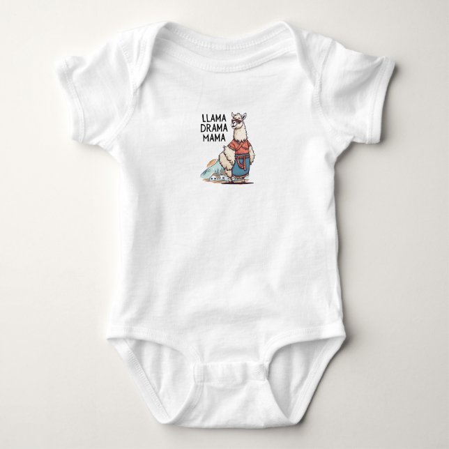 Body Para Bebê Llama Drama Mama (Frente)