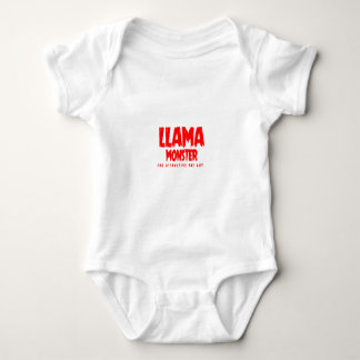 Body Para Bebê Llama Monster Red Logo